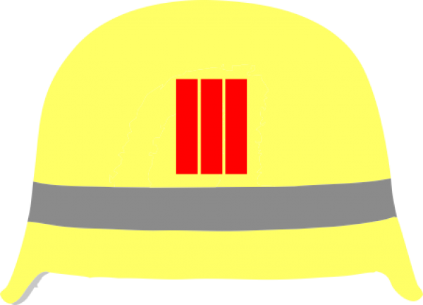 Kreis/Stadtbrandinspektor Strich rot/Reflektierend für Helm Aufkleber
